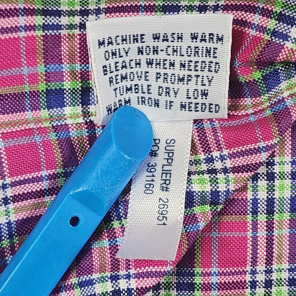 Ralph Lauren Plaid Shirt Men L Pink Multicolor Blue Pony Button Down Long-Sleeve - Picture 9 of 12